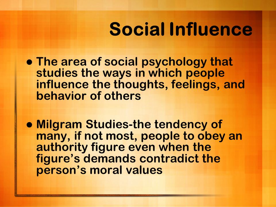 Social influence
